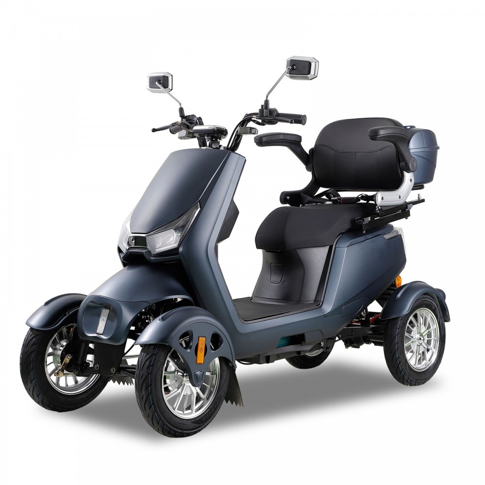 SN-4L Mobility Scooters for Seniors and Adults, Powered Mobility Scooters with Multiple Storage Space, Recreational Electric Mobility Scooter, Powerful 800W Motor, Full LED Lighting, Grey