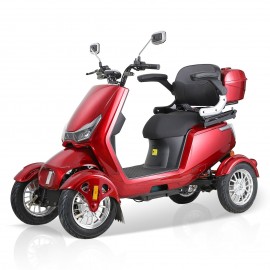 SN-4L Mobility Scooters for Seniors and Adults, Powered Mobility Scooters with Multiple Storage Space, Recreational Electric Mobility Scooter, Powerful 800W Motor, Full LED Lighting, Red