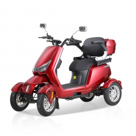 SN-4L Mobility Scooters for Seniors and Adults, Powered Mobility Scooters with Multiple Storage Space, Recreational Electric Mobility Scooter, Powerful 800W Motor, Full LED Lighting, Red