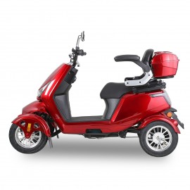 SN-4L Mobility Scooters for Seniors and Adults, Powered Mobility Scooters with Multiple Storage Space, Recreational Electric Mobility Scooter, Powerful 800W Motor, Full LED Lighting, Red