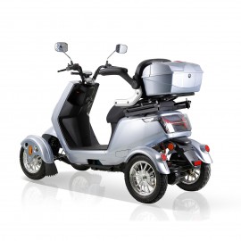 SN-4L Mobility Scooters for Seniors and Adults, Powered Mobility Scooters with Multiple Storage Space, Recreational Electric Mobility Scooter, Powerful 800W Motor, Full LED Lighting, Silver
