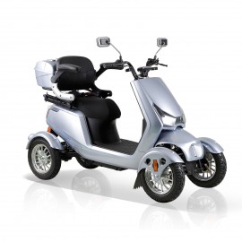 SN-4L Mobility Scooters for Seniors and Adults, Powered Mobility Scooters with Multiple Storage Space, Recreational Electric Mobility Scooter, Powerful 800W Motor, Full LED Lighting, Silver