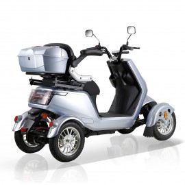 SN-4L Mobility Scooters for Seniors and Adults, Powered Mobility Scooters with Multiple Storage Space, Recreational Electric Mobility Scooter, Powerful 800W Motor, Full LED Lighting, Silver