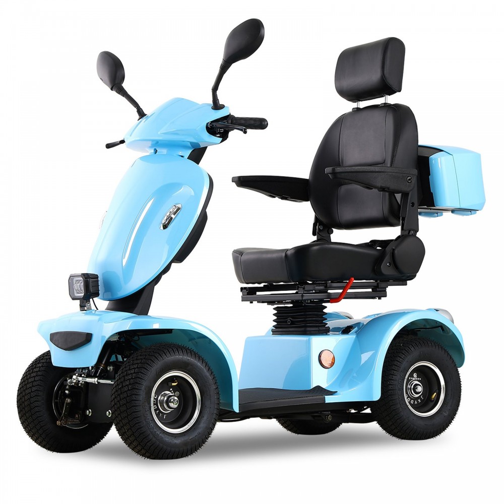 GY Four Wheel Mobility Scooter For Seniors And Adult  (Baby Blue)