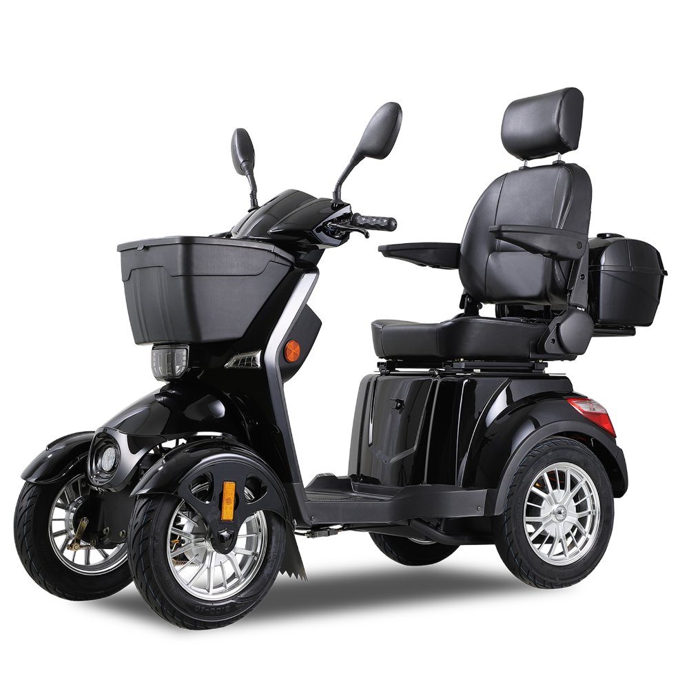 ZVGREEEN CZM Heavy-Duty Four-Wheel Mobility Scooter – Electric Scooter for Reliable Experience - Black