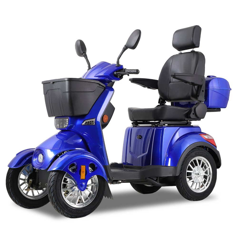 ZVGREEEN CZM Heavy-Duty Four-Wheel Mobility Scooter – Electric Scooter for Reliable Experience - Blue