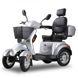 ZVGREEEN CZM Heavy-Duty Four-Wheel Mobility Scooter – Electric Scooter for Reliable Experience - SIlver