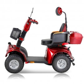 DJD2D Four Wheel Mobility Scooter For Seniors And Adult - Red