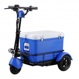 Camp Pioneer Foldable Three Wheel Mobility Scooter with Removable Cooler Box