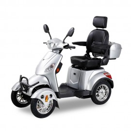 XL-4L Heavy-Duty Four-Wheel Mobility Scooter with Captain Seat, 500lbs Weight Capacity, 15mph Max Speed – Electric Scooter for Enhanced Comfort and Reliable Experience-Silver
