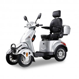 XL-4L Heavy-Duty Four-Wheel Mobility Scooter with Captain Seat, 500lbs Weight Capacity, 15mph Max Speed – Electric Scooter for Enhanced Comfort and Reliable Experience-Silver