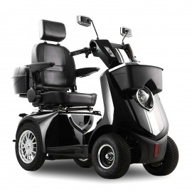 JXY4D Four wheel mobility scooter for seniors and adults (Black)
