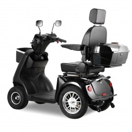 JXY4D Four wheel mobility scooter for seniors and adults (Black)