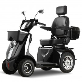 JXY4D Four wheel mobility scooter for seniors and adults (BLACK)