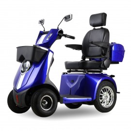 JXY4D Four wheel mobility scooter for seniors and adults (BLUE)