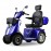 JXY4D Four wheel mobility scooter for seniors and adults (BLUE)