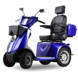 JXY4D Four wheel mobility scooter for seniors and adults (BLUE)