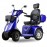 JXY4D Four wheel mobility scooter for seniors and adults (BLUE)