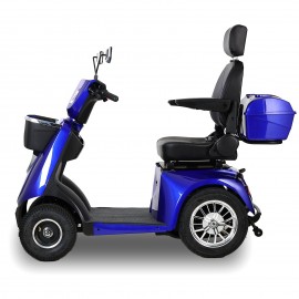 JXY4D Four wheel mobility scooter for seniors and adults (BLUE)