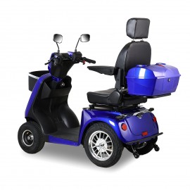 JXY4D Four wheel mobility scooter for seniors and adults (BLUE)