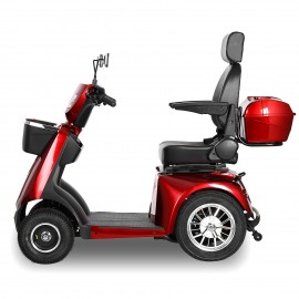 JXY4D Heavy Duty Mobility Scooters for Seniors, 4-Wheel Mobility Scooters & 800W Brushless Motor, 15MPH Max Speed, 60V20Ah Lead-Acid Battery Adjustable Seat, with Rear Lockable Box-(RED)