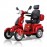 AFD-4L Mobility Scooters for Seniors, 4 Wheel Powered Mobility Scooters, Electric Wheelchairs for Adults, Electric Powered Wheelchair Device, Long Range Power Extended Battery for Travel（RED）