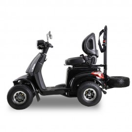 AFDD (GRF)  2-in-1 Golf Cart the Ultimate Outdoor Heavy-duty Mobility Scooter Black