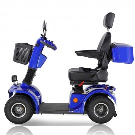 BSH Heavy Duty Mobility Scooter for Seniors with Electromagnetic Brake,500W Motor 330LBS Capacity Electric All Terrain Powered Mobility Scooter(BSH Blue)