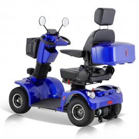 BSH Heavy Duty Mobility Scooter for Seniors with Electromagnetic Brake,500W Motor 330LBS Capacity Electric All Terrain Powered Mobility Scooter(BSH Blue)