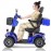 BSH Heavy Duty Mobility Scooter for Seniors with Electromagnetic Brake,500W Motor 330LBS Capacity Electric All Terrain Powered Mobility Scooter(BSH Blue)