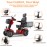 BSH-C Four Wheel Mobility Scooter For Seniors And Adult (RED)
