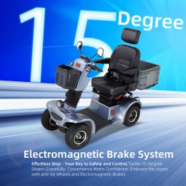 BSH-C Four Wheel Mobility Scooter For Seniors And Adult (Grey)