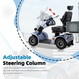 BSH-C Four Wheel Mobility Scooter For Seniors And Adult (Grey)