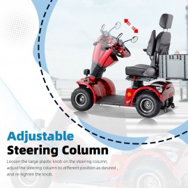 BSH-C Four Wheel Mobility Scooter For Seniors And Adult (RED) BSH-C Four Wheel Mobility Scooter For Seniors And Adult (RED)