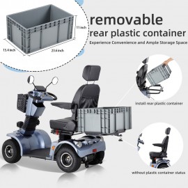 BSH-C Four Wheel Mobility Scooter For Seniors And Adult (Grey)