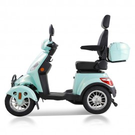 XL-4L Heavy-Duty Four-Wheel Mobility Scooter with Captain Seat, 500lbs Weight Capacity, 15mph Max Speed – Electric Scooter for Enhanced Comfort and Reliable Experience-Green