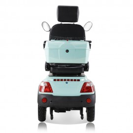 XL-4L Heavy-Duty Four-Wheel Mobility Scooter with Captain Seat, 500lbs Weight Capacity, 15mph Max Speed – Electric Scooter for Enhanced Comfort and Reliable Experience-Green