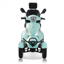 XL-4L Heavy-Duty Four-Wheel Mobility Scooter with Captain Seat, 500lbs Weight Capacity, 15mph Max Speed – Electric Scooter for Enhanced Comfort and Reliable Experience-Green