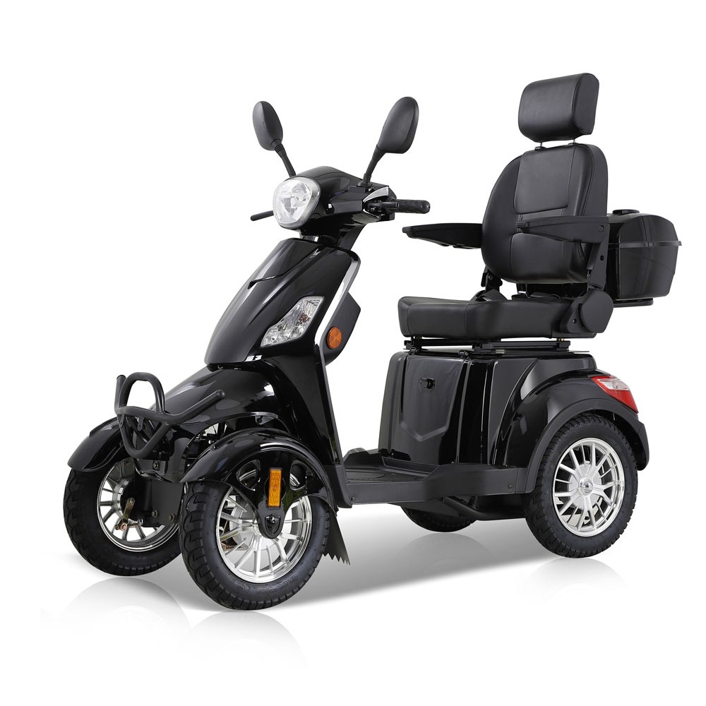 XL-4L Heavy-Duty Four-Wheel Mobility Scooter with Captain Seat, 500lbs Weight Capacity, 15mph Max Speed – Electric Scooter for Enhanced Comfort and Reliable Experience-Black