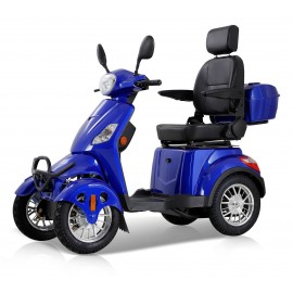 XL-4L Heavy-Duty Four-Wheel Mobility Scooter with Captain Seat, 500lbs Weight Capacity, 15mph Max Speed – Electric Scooter for Enhanced Comfort and Reliable Experience-Blue