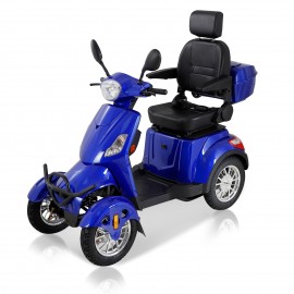 XL-4L Heavy-Duty Four-Wheel Mobility Scooter with Captain Seat, 500lbs Weight Capacity, 15mph Max Speed – Electric Scooter for Enhanced Comfort and Reliable Experience-Blue