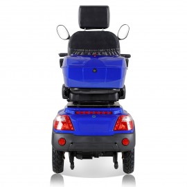 XL-4L Heavy-Duty Four-Wheel Mobility Scooter with Captain Seat, 500lbs Weight Capacity, 15mph Max Speed – Electric Scooter for Enhanced Comfort and Reliable Experience-Blue