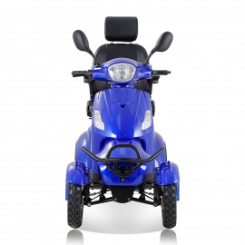 XL-4L Heavy-Duty Four-Wheel Mobility Scooter with Captain Seat, 500lbs Weight Capacity, 15mph Max Speed – Electric Scooter for Enhanced Comfort and Reliable Experience-Blue