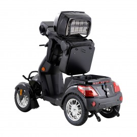 XL-4L Heavy-Duty Four-Wheel Mobility Scooter with Captain Seat, 500lbs Weight Capacity, 15mph Max Speed – Electric Scooter for Enhanced Comfort and Reliable Experience-Black